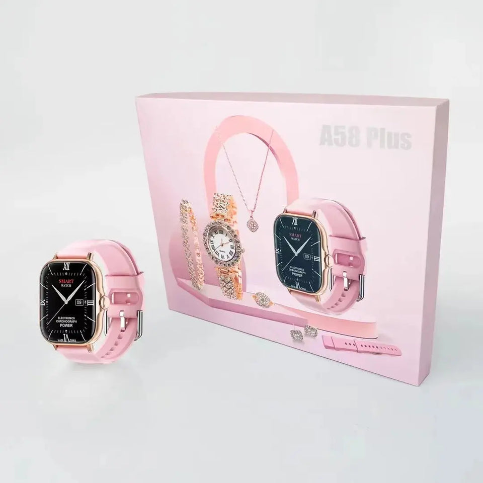 A58 Plus 6 IN 1 Smartwatch Set My Store